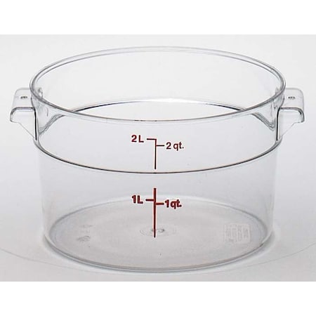 Cambro Cambro 2 qt. Round Clear Measuring Storage Container, PK12 RFSCW2135